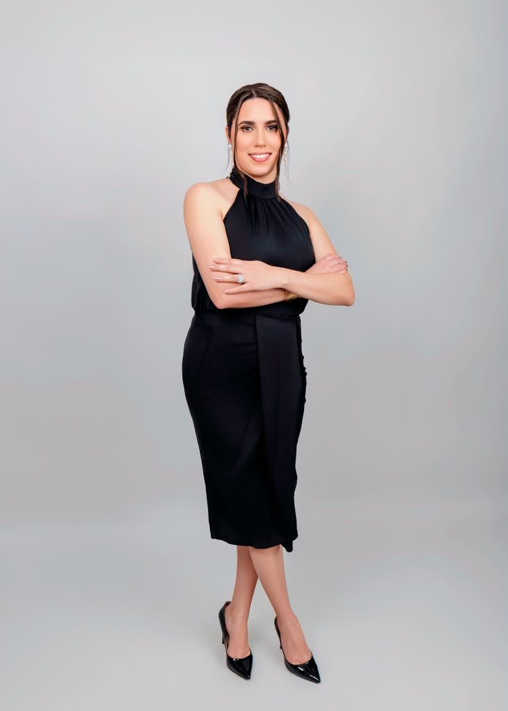 Bia The Realtor professional black dress portrait